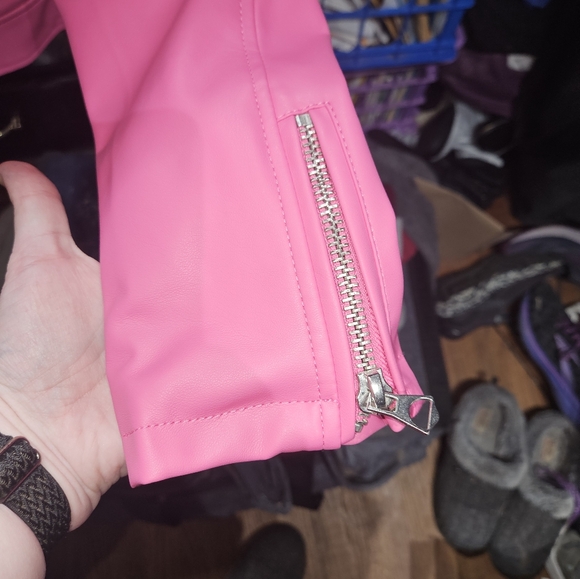 Torrid Faux Leather Pink Jacket - Picture 7 of 13